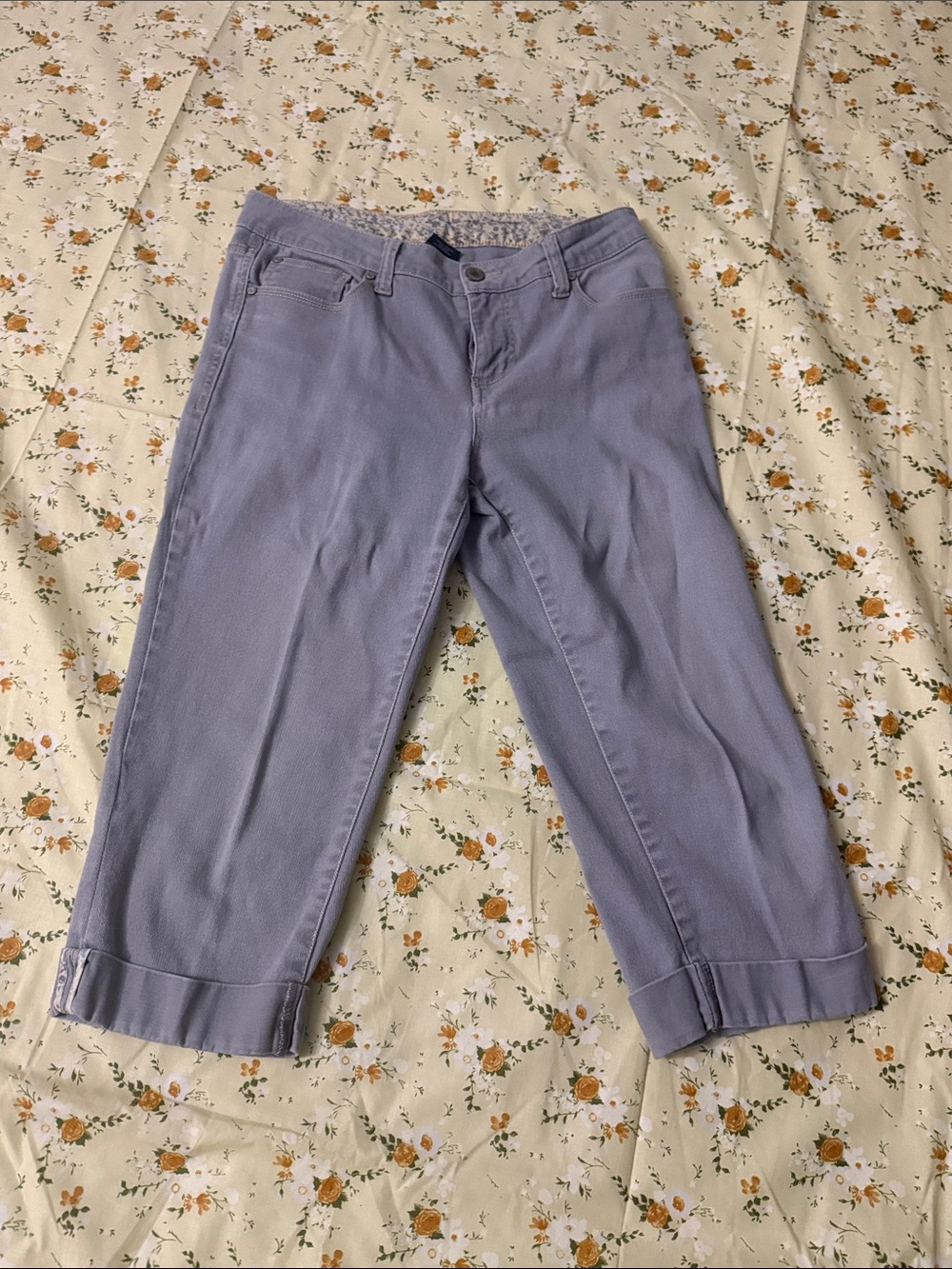 Faded Glory Lavender Cropped Capri Jeans